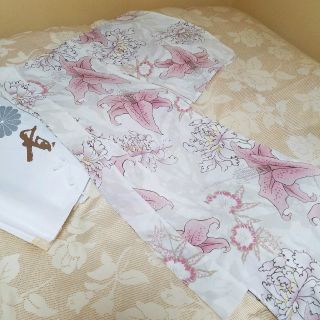 ふりふ - 撫松庵 定価¥37800 撫松庵 ぶしょうあん 浴衣 百合と芍薬の
