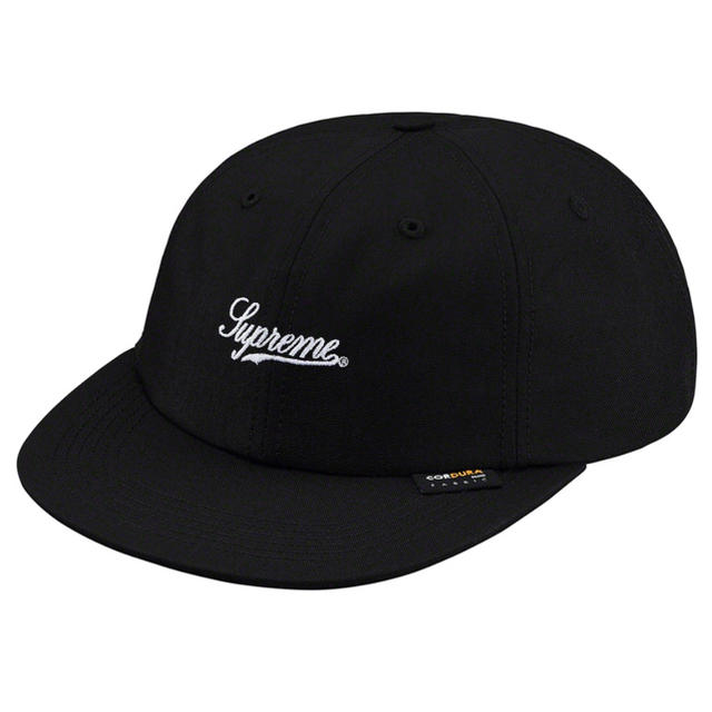 supreme Cordura Script Logo 6-Panel 黒メンズ