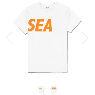 ロンハーマン(Ron Herman)のwind and sea tee Tシャツ ホワイト オレンジ S(Tシャツ/カットソー(半袖/袖なし))