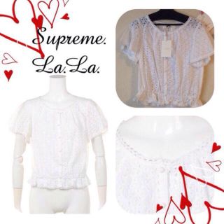 シュープリームララ(Supreme.La.La.)のララ/タグ付き レーストップス(シャツ/ブラウス(半袖/袖なし))