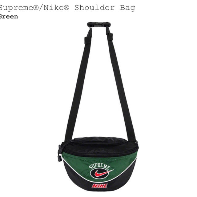 2021年新作入荷 Supreme - Supreme NIKE Shoulder Bag Green ショルダーバッグ