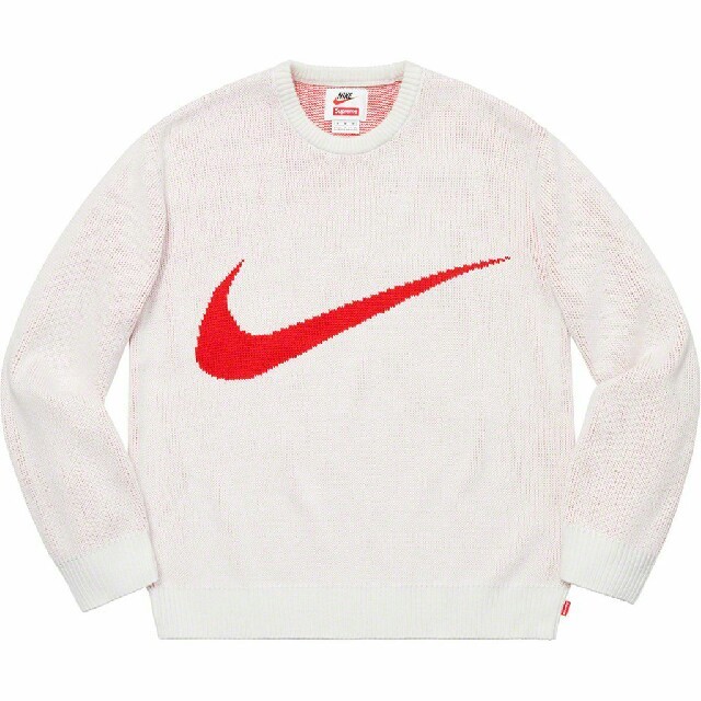 新品 Supreme19ss NIKE Swoosh Sweater 白Mサイズニット/セーター