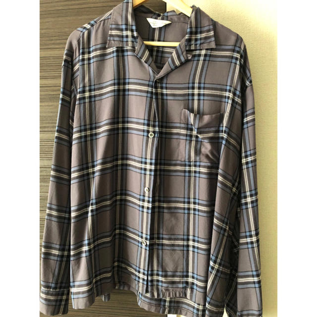 UNUSED 18AW rayon check shirt