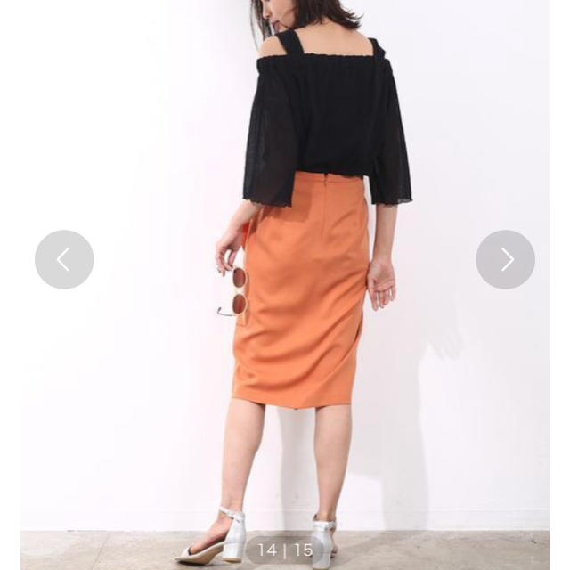 ROPE’(ロペ)の【ROPE】オレンジタイトスカート レディースのスカート(ひざ丈スカート)の商品写真