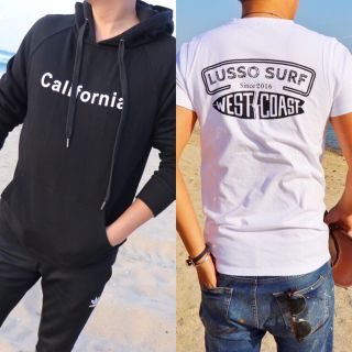 アメリカンイーグル(American Eagle)の西海岸系☆LUSSO SURF カリフォルニアTシャツ L☆パーカーLセット(Tシャツ/カットソー(半袖/袖なし))