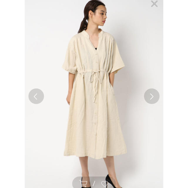 moussy(マウジー)のMOUSSY LINEN LONG SHIRT DRESS リネン ワンピース レディースのワンピース(ロングワンピース/マキシワンピース)の商品写真