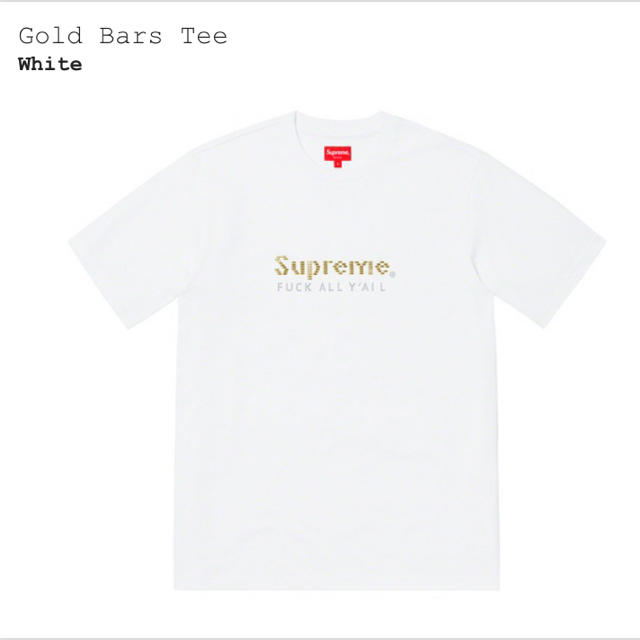 Supreme(シュプリーム)のSupreme Gold Bars Tee  S メンズのトップス(Tシャツ/カットソー(半袖/袖なし))の商品写真
