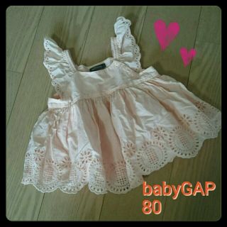 ベビーギャップ(babyGAP)のbabyGAP アイレットワンピ 80(ワンピース)