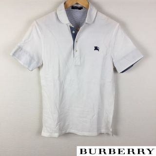 バーバリーブラックレーベル(BURBERRY BLACK LABEL)の美品 BURBERRY BLACK LABEL 半袖ポロシャツ ホワイト(ポロシャツ)