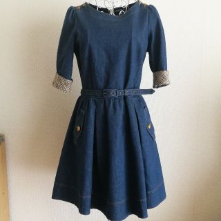 バーバリーブルーレーベル(BURBERRY BLUE LABEL)のBURBERRY デニムワンピース(ひざ丈ワンピース)