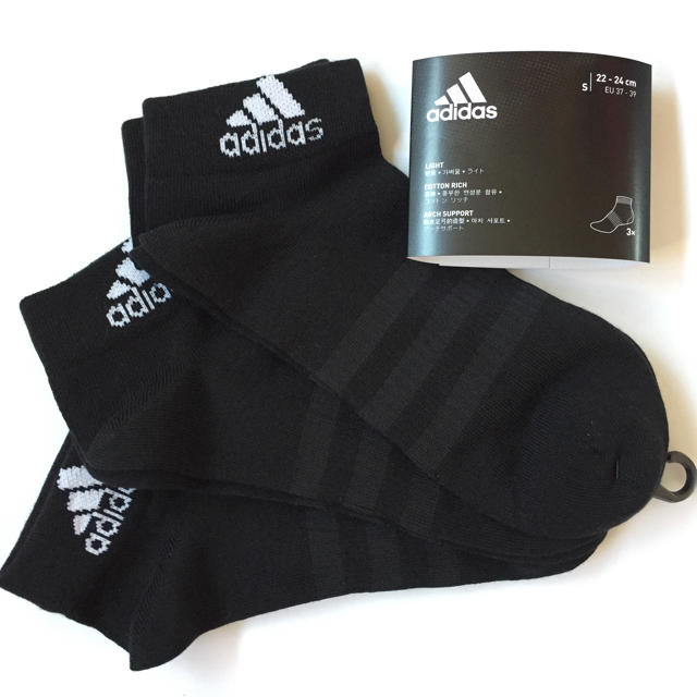 adidas(アディダス)の【新品】アディダス 靴下 ソックス 3p レディースのレッグウェア(ソックス)の商品写真