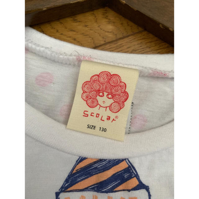 ScoLar(スカラー)の130 スカラー ScoLar Tシャツ ストライプ ドット キッズ/ベビー/マタニティのキッズ服女の子用(90cm~)(Tシャツ/カットソー)の商品写真