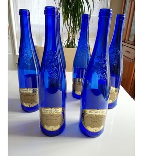 ✨美品ワインボトル空き瓶！ピーロートブルー シュペトレーゼ6本(容器)
