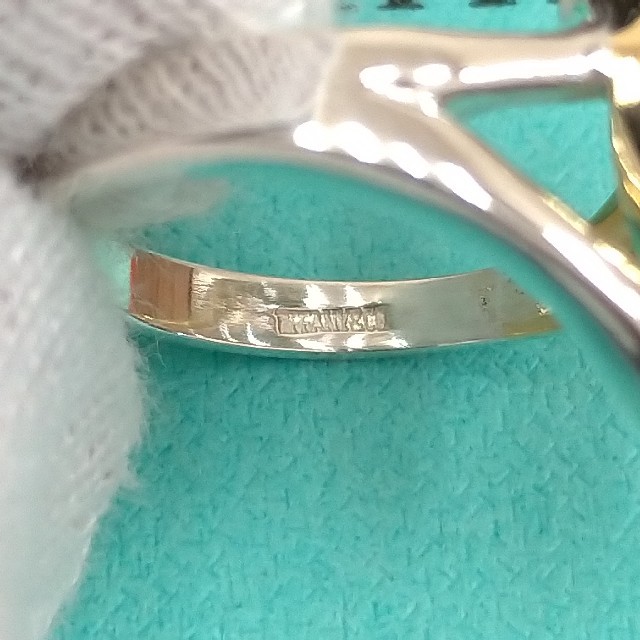 Tiffany & Co.(ティファニー)のティファニーリング ダブルハート K18/SVコンビ レディースのアクセサリー(リング(指輪))の商品写真