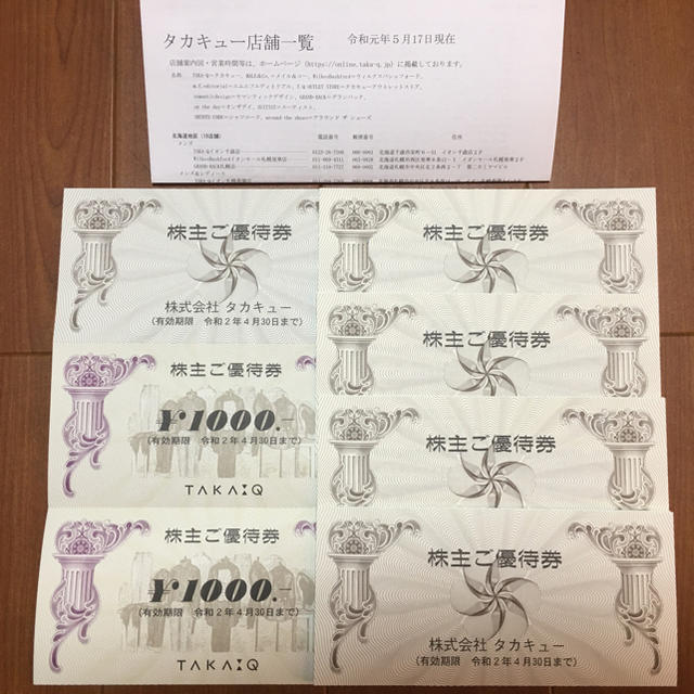 特販割40% TAKA -Q株主優待券 1万円 | www.butiuae.com