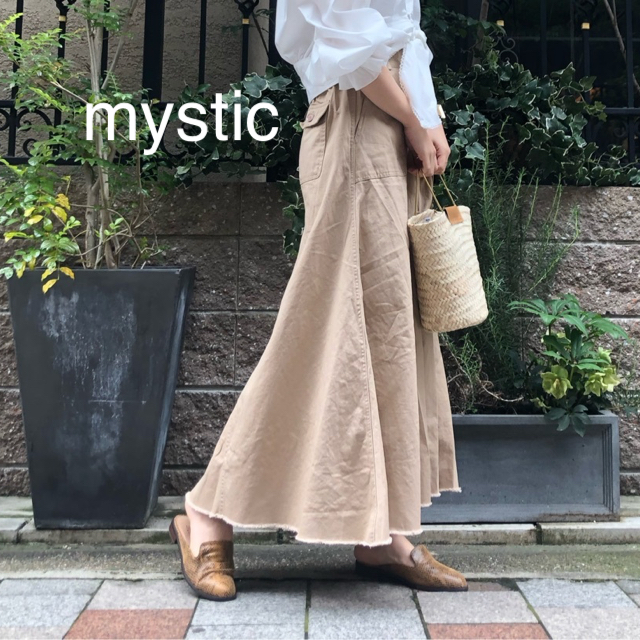 mystic(ミスティック)の新作新品❁﻿ミスティック ツイル切り替えロングスカート レディースのスカート(ロングスカート)の商品写真