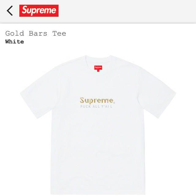 Supreme Gold Bars Tee S シュプリーム