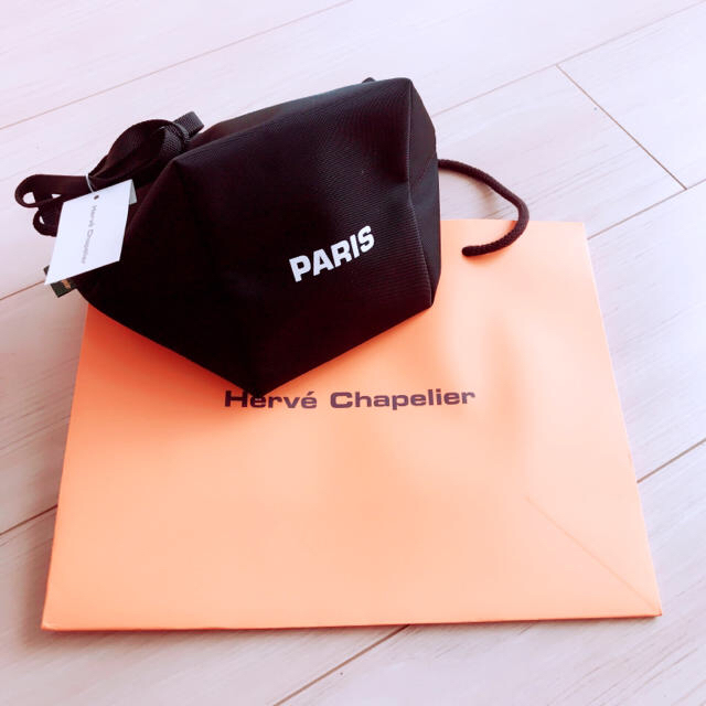 Herve Chapelier(エルベシャプリエ)の新品 パリ限定 エルベシャプリエ  ショルダー 黒 レディースのバッグ(ショルダーバッグ)の商品写真