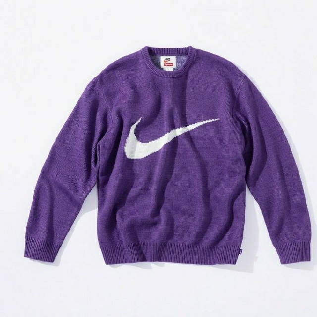 Supreme®/Nike® Swoosh Sweater パープル Mサイズ