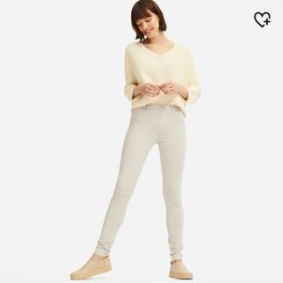 ユニクロ(UNIQLO)のUNIQLOウルトラストレッチレギンスパンツ3XLライトグレー(スキニーパンツ)