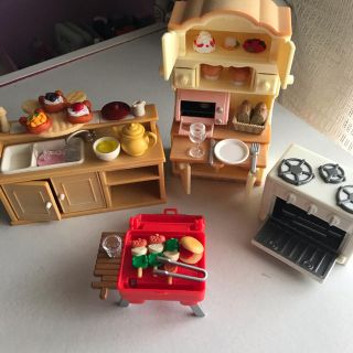 シルバニアファミリー 小物セット BBQ オーブン キッチン(その他)