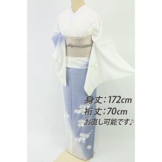 《Iz様専用★2点長尺逸品■夏の絽◆蘭の高級刺繍訪問着IM5-2 SS5-11》(着物)