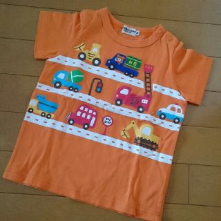 ホットビスケッツ(HOT BISCUITS)のホットビスケッツはたらく車90オレンジ(Tシャツ/カットソー)