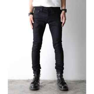 ラウンジリザード(LOUNGE LIZARD)のLOUNGE LIZARD NON WASH SKINNY LEG BLK 1(デニム/ジーンズ)