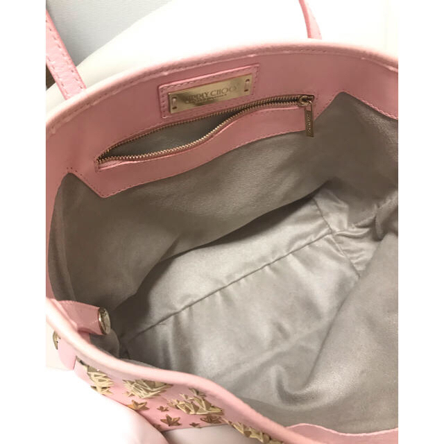 JIMMY CHOO(ジミーチュウ)のみー様ご専用☆お値下げ☆JIMMY CHOO SASHA / S ピンク レディースのバッグ(トートバッグ)の商品写真