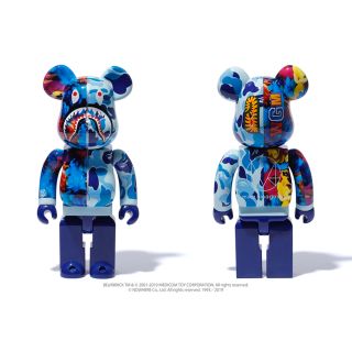 アベイシングエイプ(A BATHING APE)の1000% BE@RBRICK BAPE mika ninagawa blue(その他)