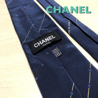 シャネル(CHANEL)のCHANEL ネイビー ネクタイ(ネクタイ)