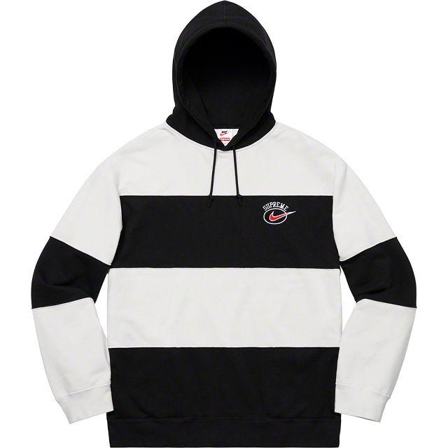 Supreme Nike Stripe Hooded Sweatshirt LBlackサイズ