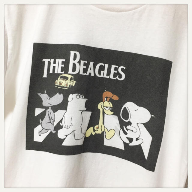 SNOOPY(スヌーピー)のアビーロード スヌーピー パロディ メンズ レディース ユニセックス Tシャツ レディースのトップス(Tシャツ(半袖/袖なし))の商品写真