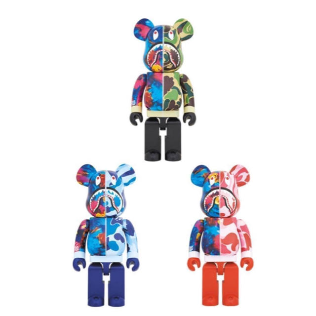 A BATHING APE(アベイシングエイプ)の【3体セット】1000％ BE@RBRICK BAPE × 蜷川実花 エンタメ/ホビーのフィギュア(その他)の商品写真