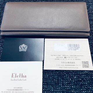 新品未使用 Eletha  日本製 羊革 二つ折り長財布(長財布)