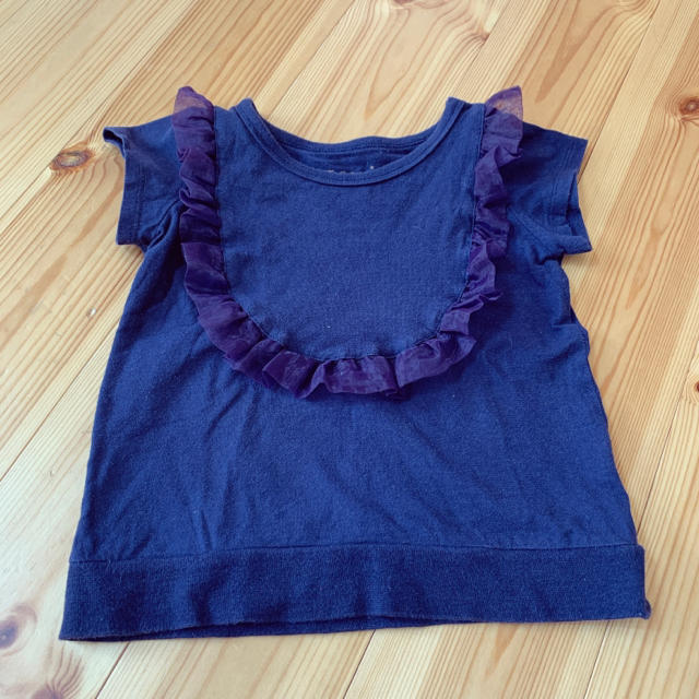 maarook(マルーク)のmaarookマルーク シフォンフリル付きTシャツ 100センチ キッズ/ベビー/マタニティのキッズ服女の子用(90cm~)(Tシャツ/カットソー)の商品写真