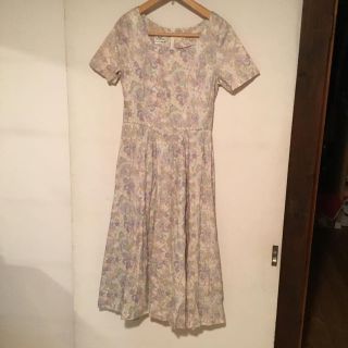 ローラアシュレイ(LAURA ASHLEY)のローラアシュレイ 綿ワンピース Ｌ(ロングワンピース/マキシワンピース)