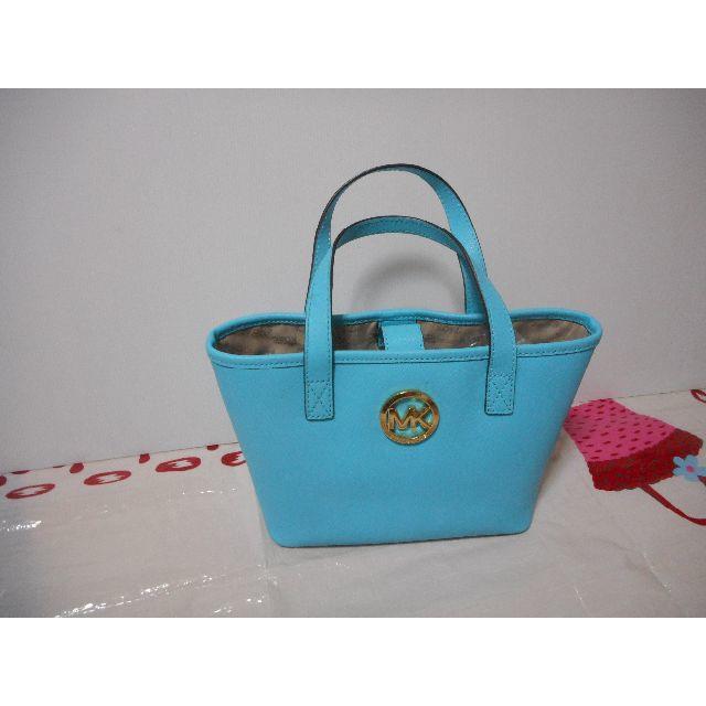 MICHAEL KORS - 大人気♪マイケルコース　ミニトート　レザー　水色　美品