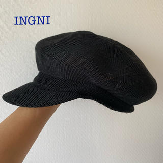 イング(INGNI)のINGNI 黒キャスケット 帽子 ほぼ未使用(キャスケット)