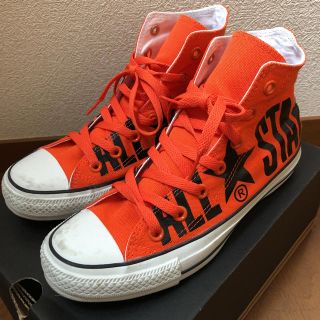 コンバース(CONVERSE)の24.5 コンバース オールスター ハイカット スニーカー オレンジ 限定品(スニーカー)