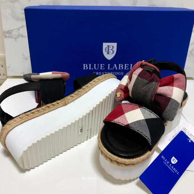 BURBERRY BLUE LABEL - BLUE LABEL ブルーレーベル チェックリボン厚底