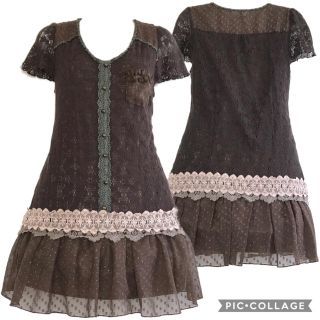 アクシーズファム(axes femme)の138.レース×ドットシフォンのチュニック(チュニック)