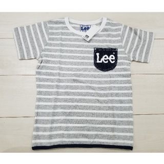 リー(Lee)の新品 140cm Lee×ストンプスタンプ Tシャツ グレー白ボーダー(Tシャツ/カットソー)