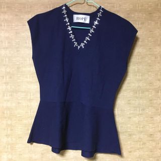 ロペ(ROPE’)の☆美品☆ROPE Vネックゴージャスニット(カットソー(半袖/袖なし))