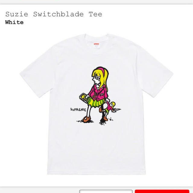 Supreme(シュプリーム)のSuzie Switchblade Tee White M メンズのトップス(Tシャツ/カットソー(半袖/袖なし))の商品写真