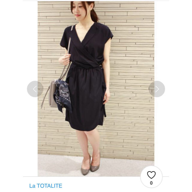 La TOTALITE(ラトータリテ)のLa TOTALITE  カシュクールワンピース レディースのワンピース(ひざ丈ワンピース)の商品写真