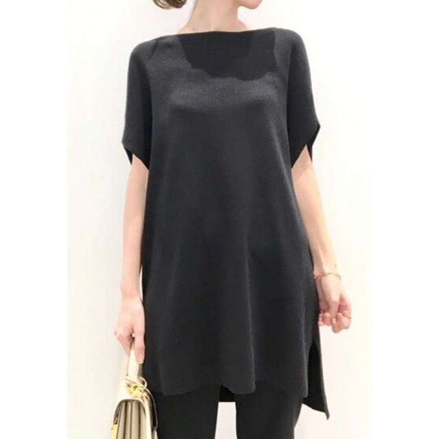 L'Appartement Deuxieme Classe  Tunic ニットブラック素材