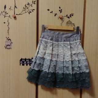 レース👗グラデーション　ミニスカート(ミニスカート)