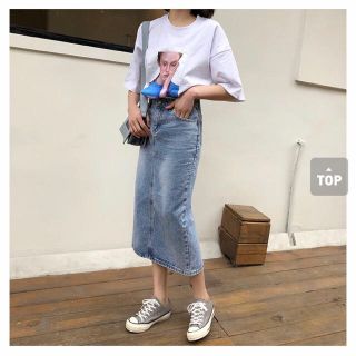 ザラ(ZARA)のデニムロングスカート(ロングスカート)