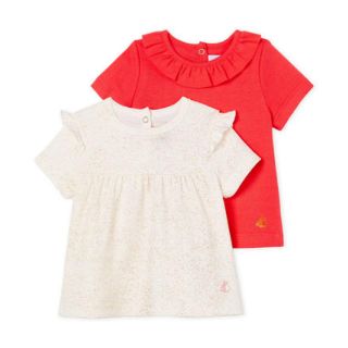 プチバトー(PETIT BATEAU)の24m◎半袖カットソー２枚組(シャツ/カットソー)